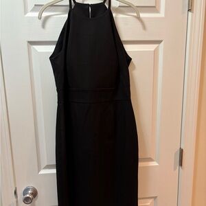 Elegant Black Halter Dress
